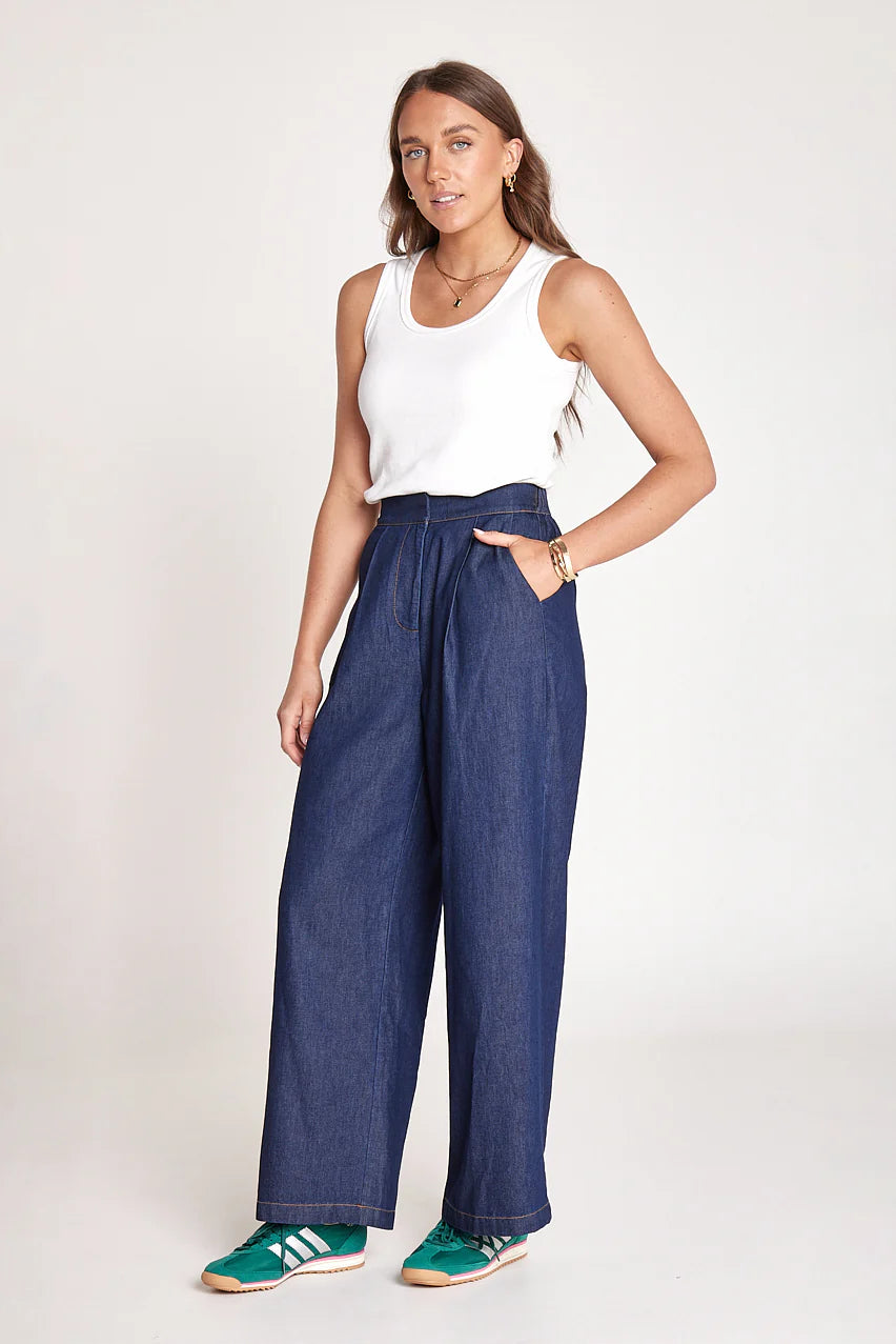 ARLO DENIM PANT - DARK BLUE