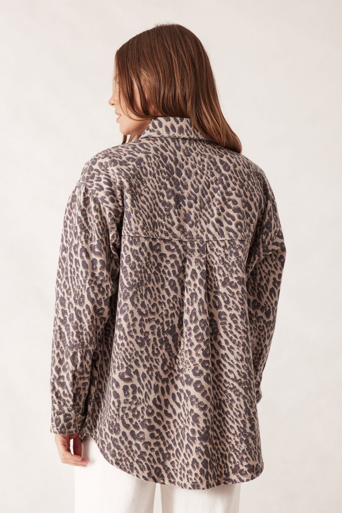 Bobbi Side Pocket Denim Shacket - Leopard