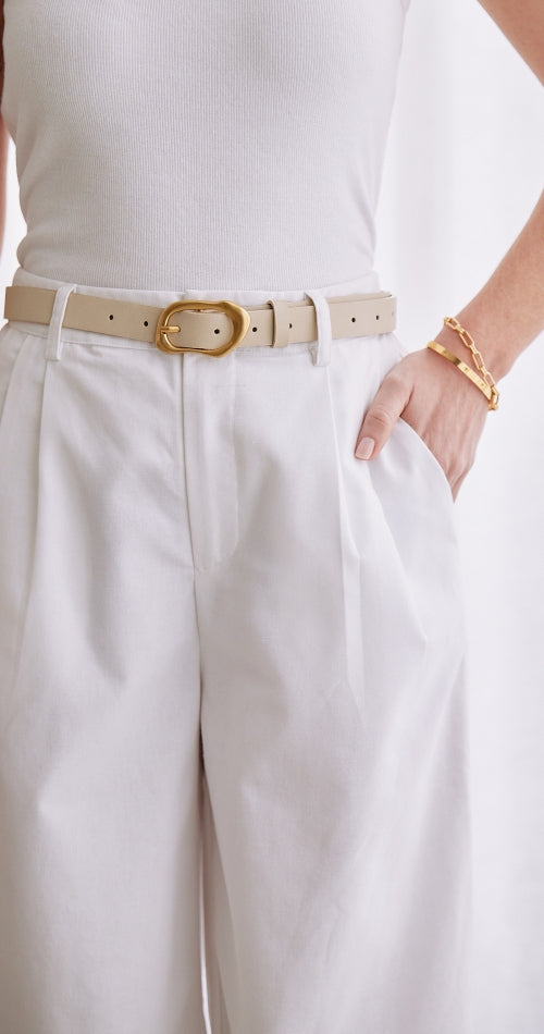CIANNA BELT - CREAM & GOLD