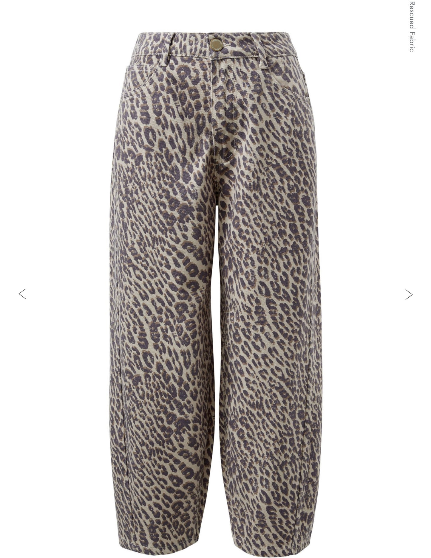 Tapered Barrel Jean-Leopard