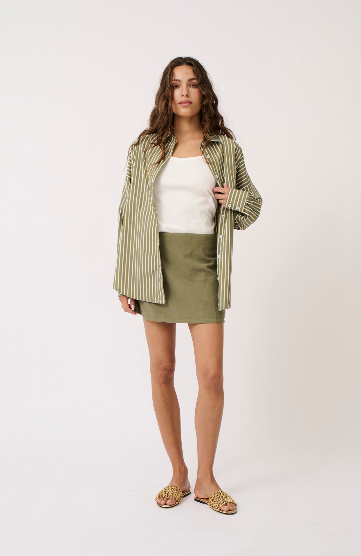 Tammy shirt - palm stripe