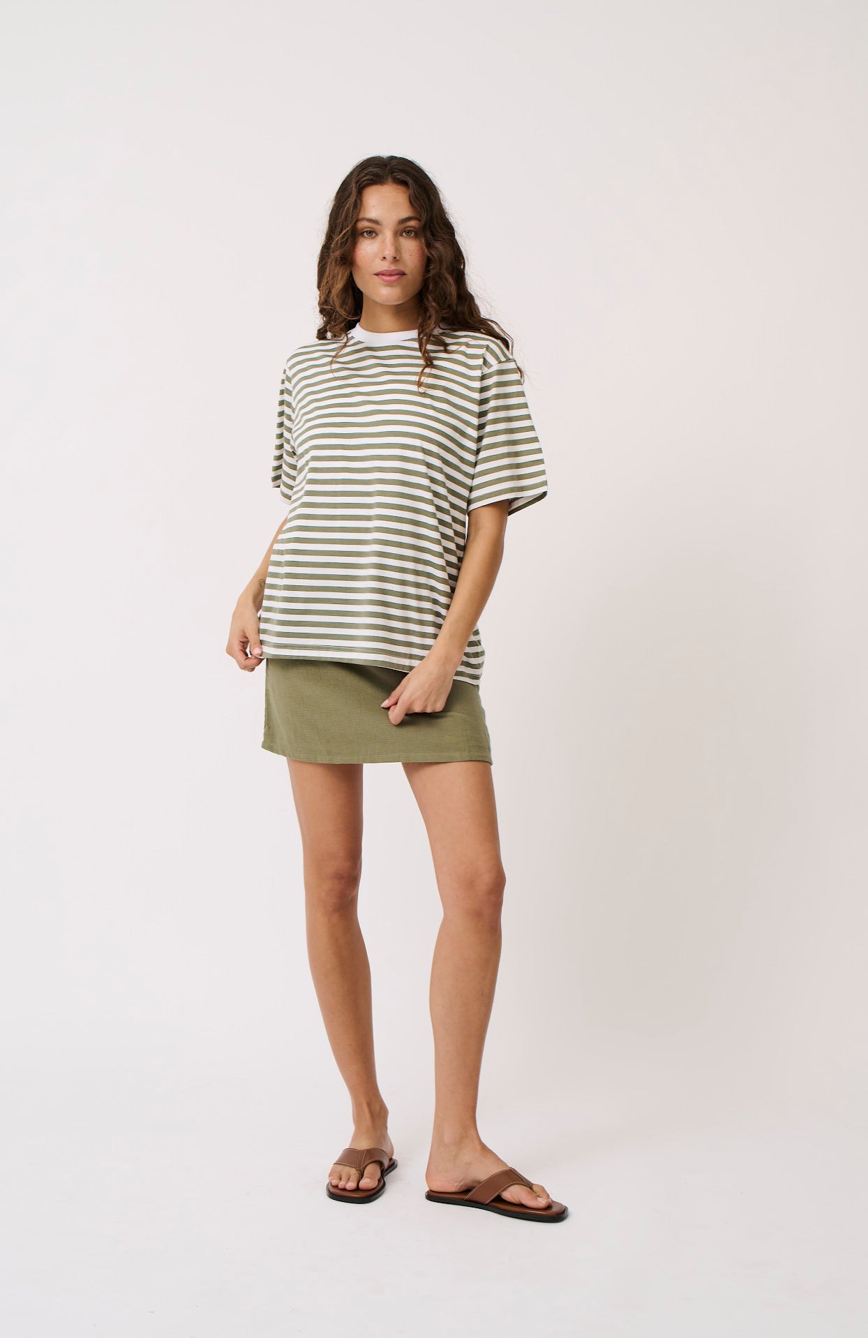 Sophie tee - shirt palm stripe