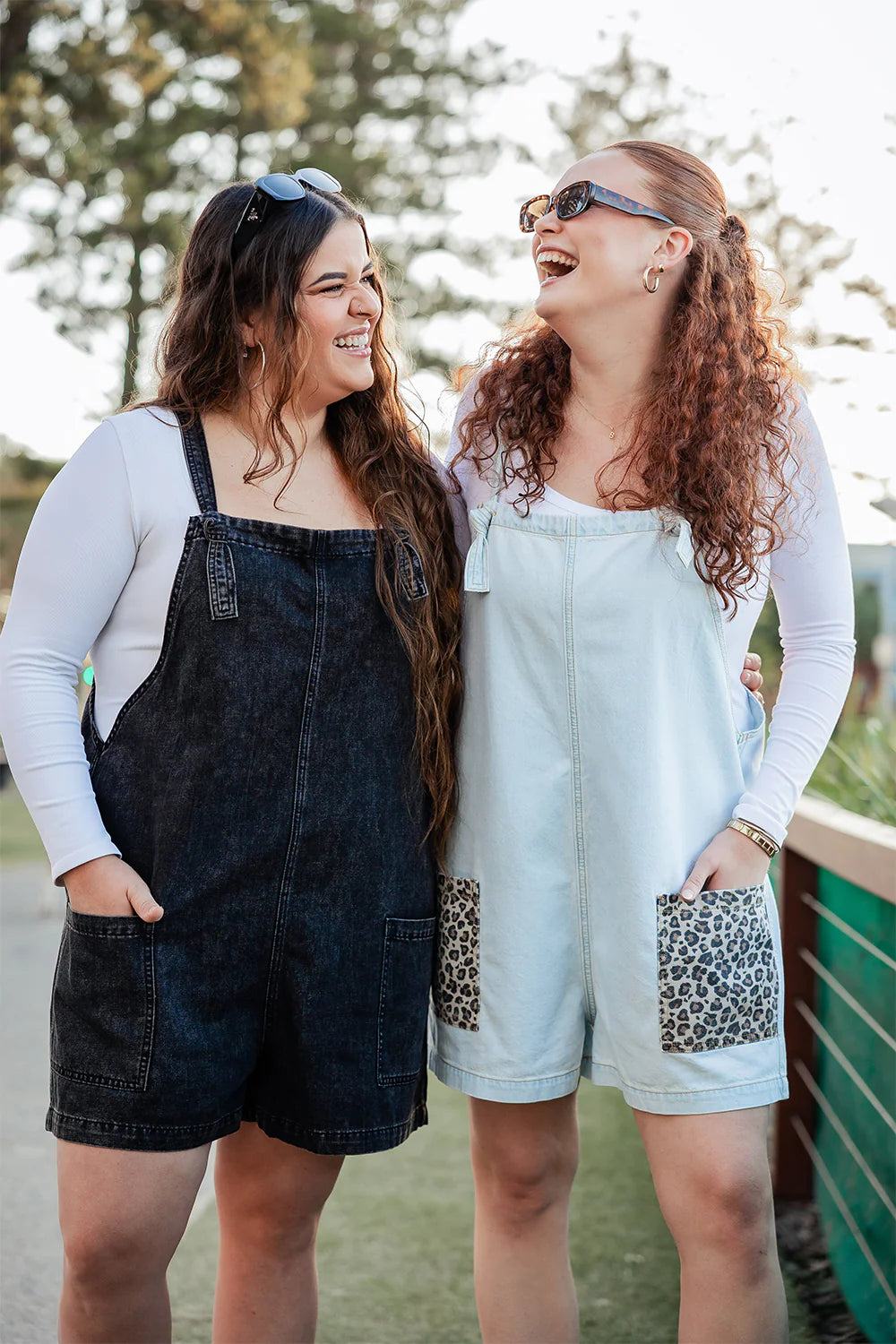 Leopard on Denim Frankie Overalls