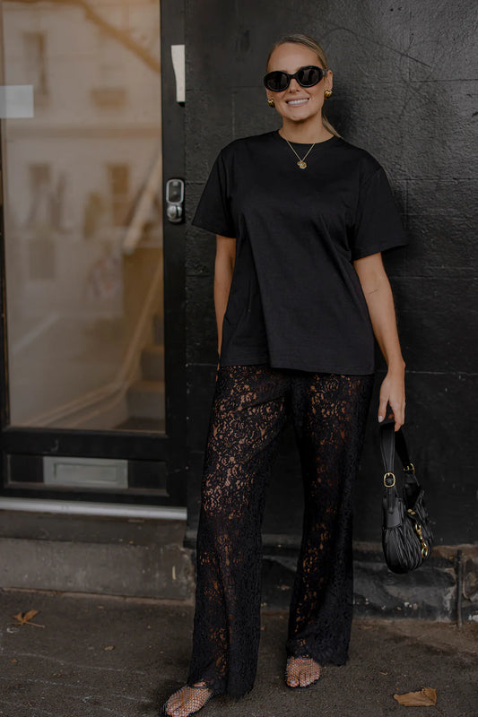 Shiloh Lace Pant - Black