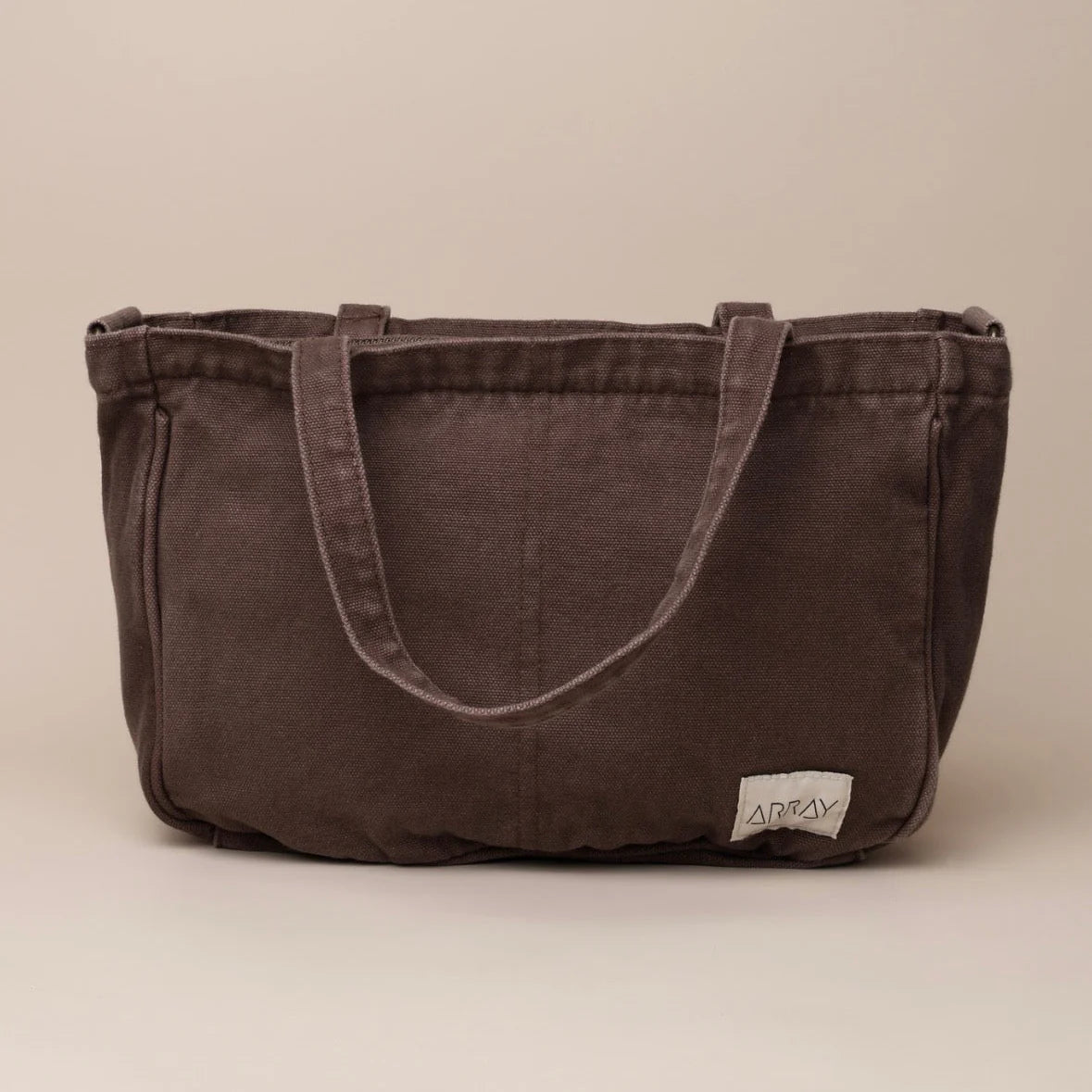Mini Pocket Tote - CHOCOLATE BROWN