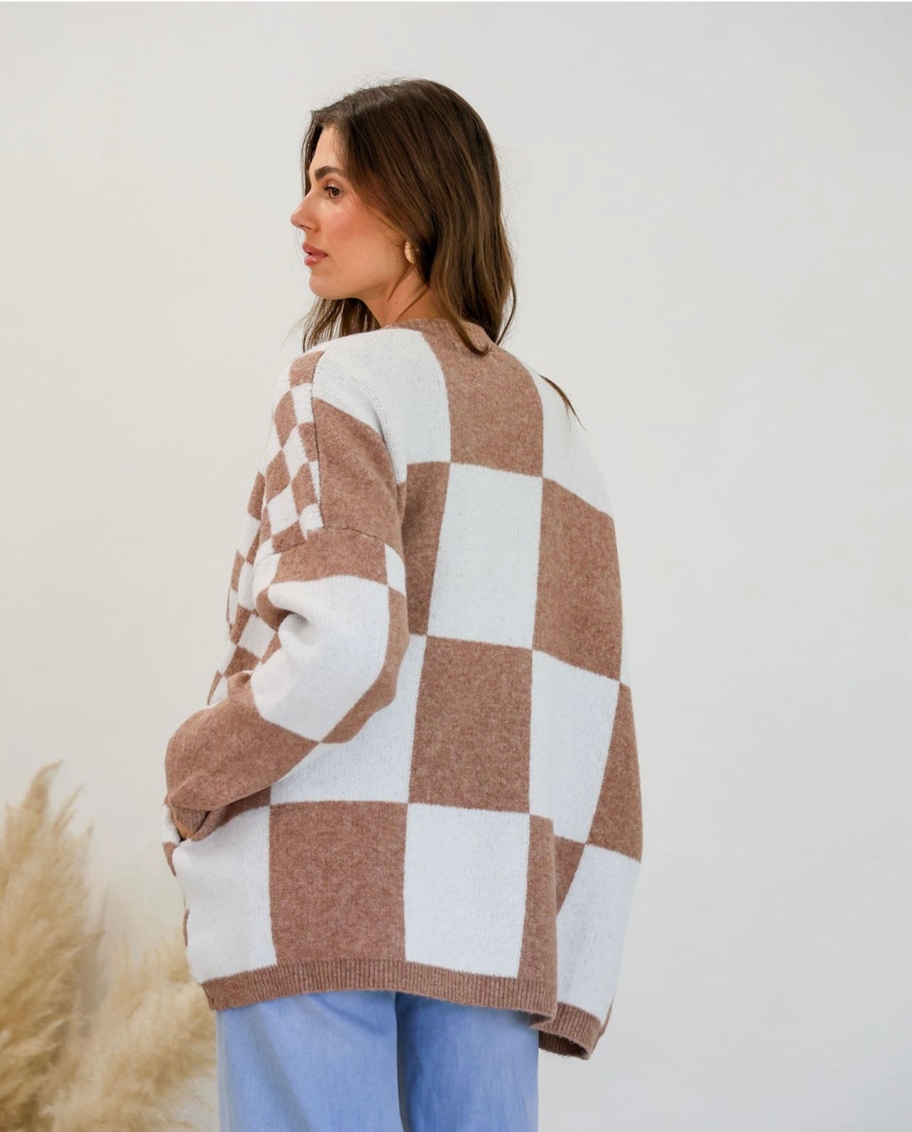 Jasper - Tan & White Cardigan