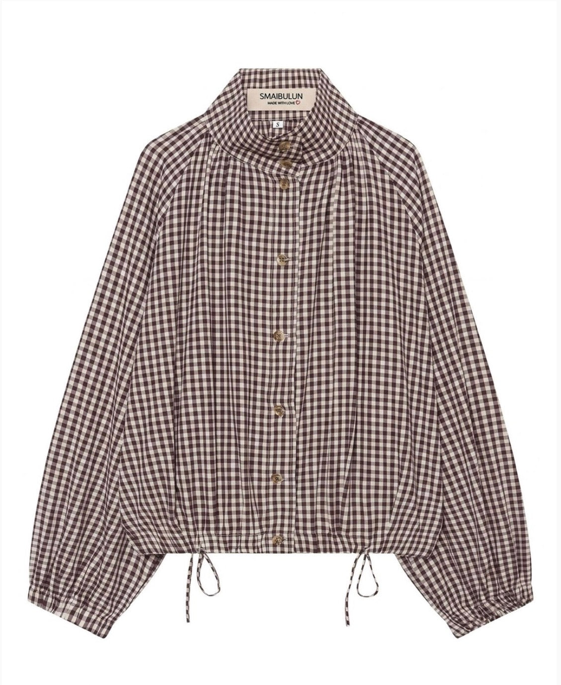 Spring gingham bomber