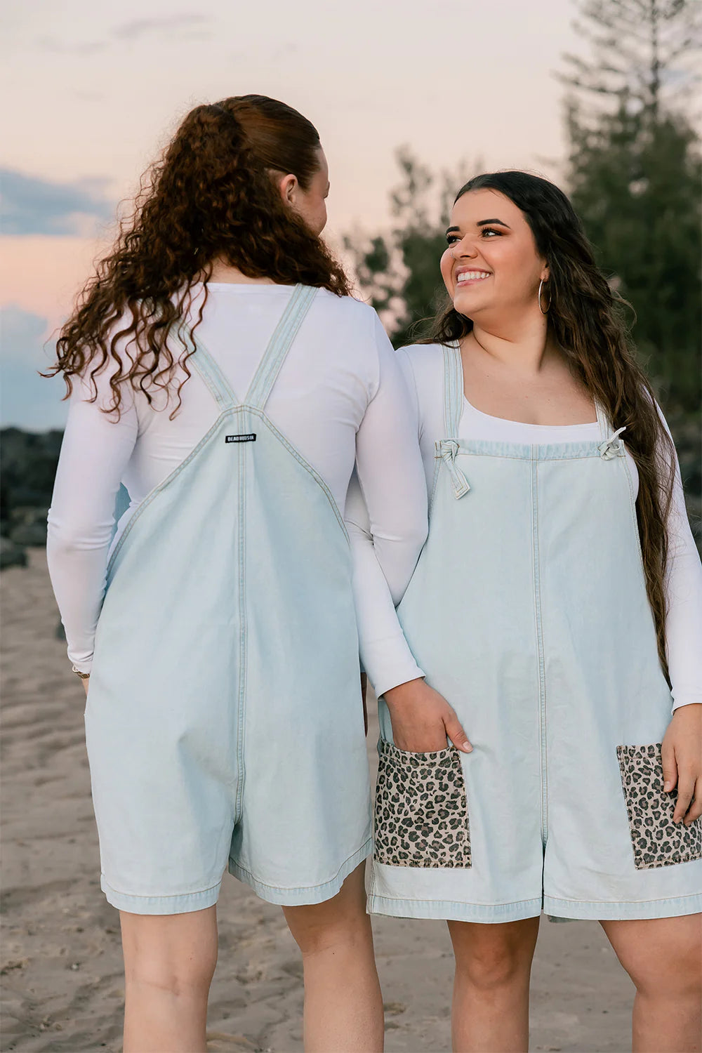 Leopard on Denim Frankie Overalls
