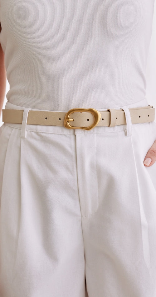 CIANNA BELT - CREAM & GOLD