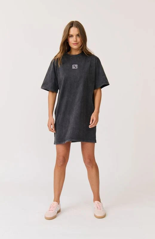 Carmen Shirt Dress - Washed Black