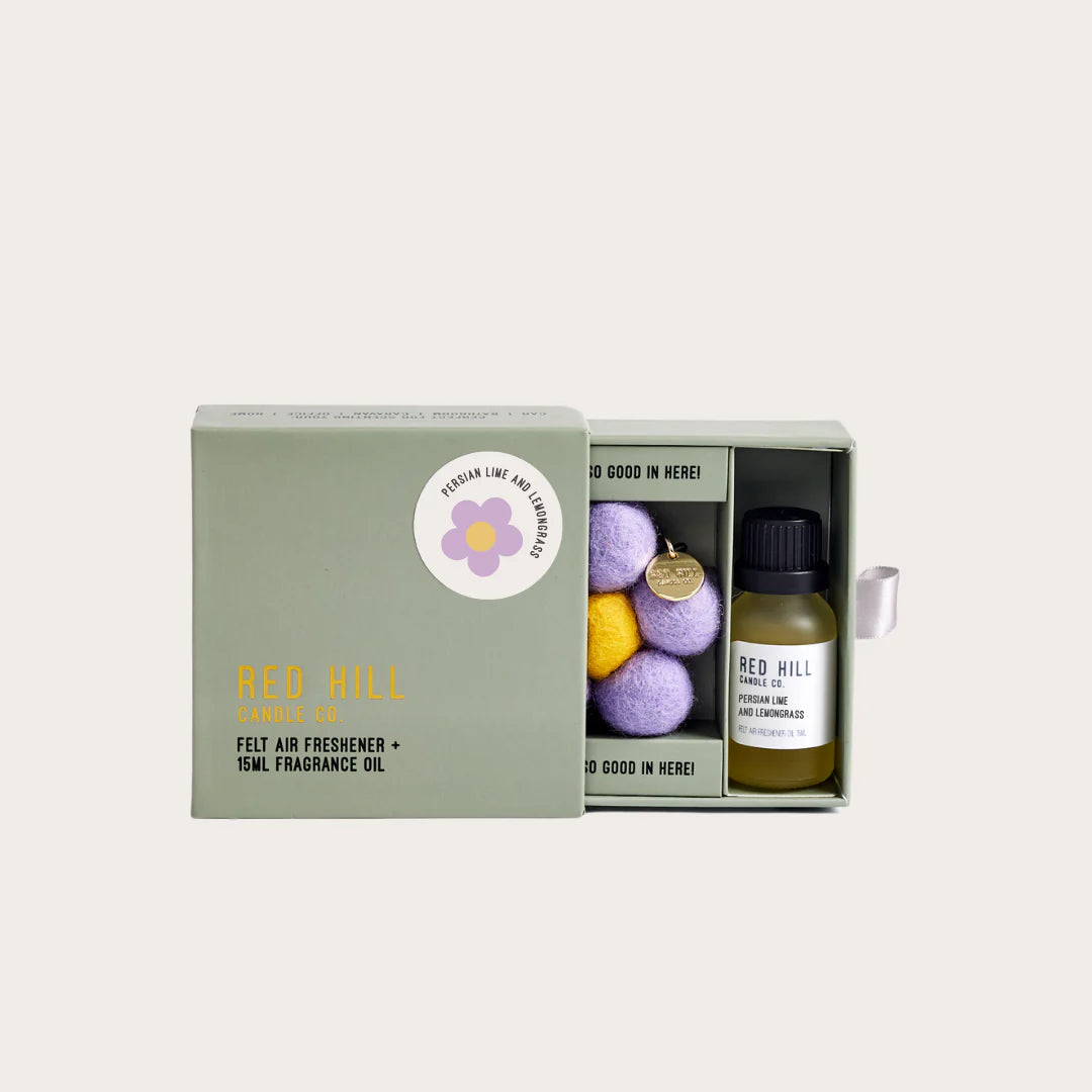 Persian Lime & Lemongrass Felt flower air freshener