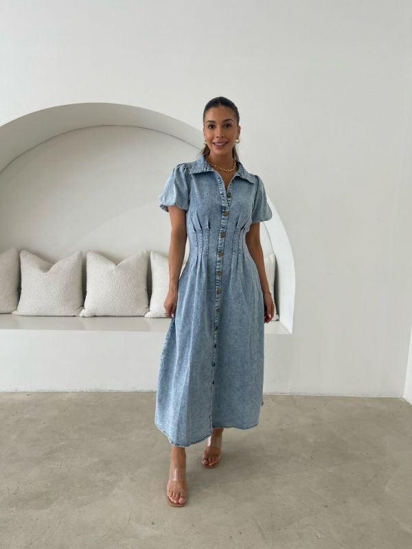 Flynn Denim Midi Dress