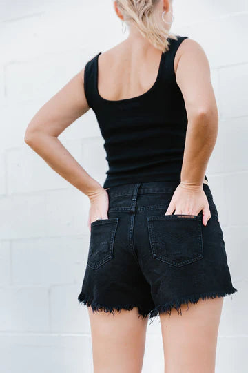 RIB CROP TANK ONYX
