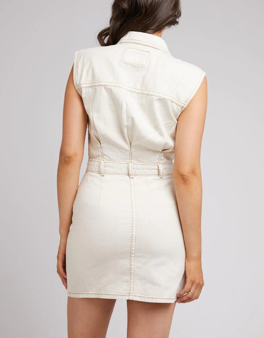 Kennedy Denim Dress - ECRU