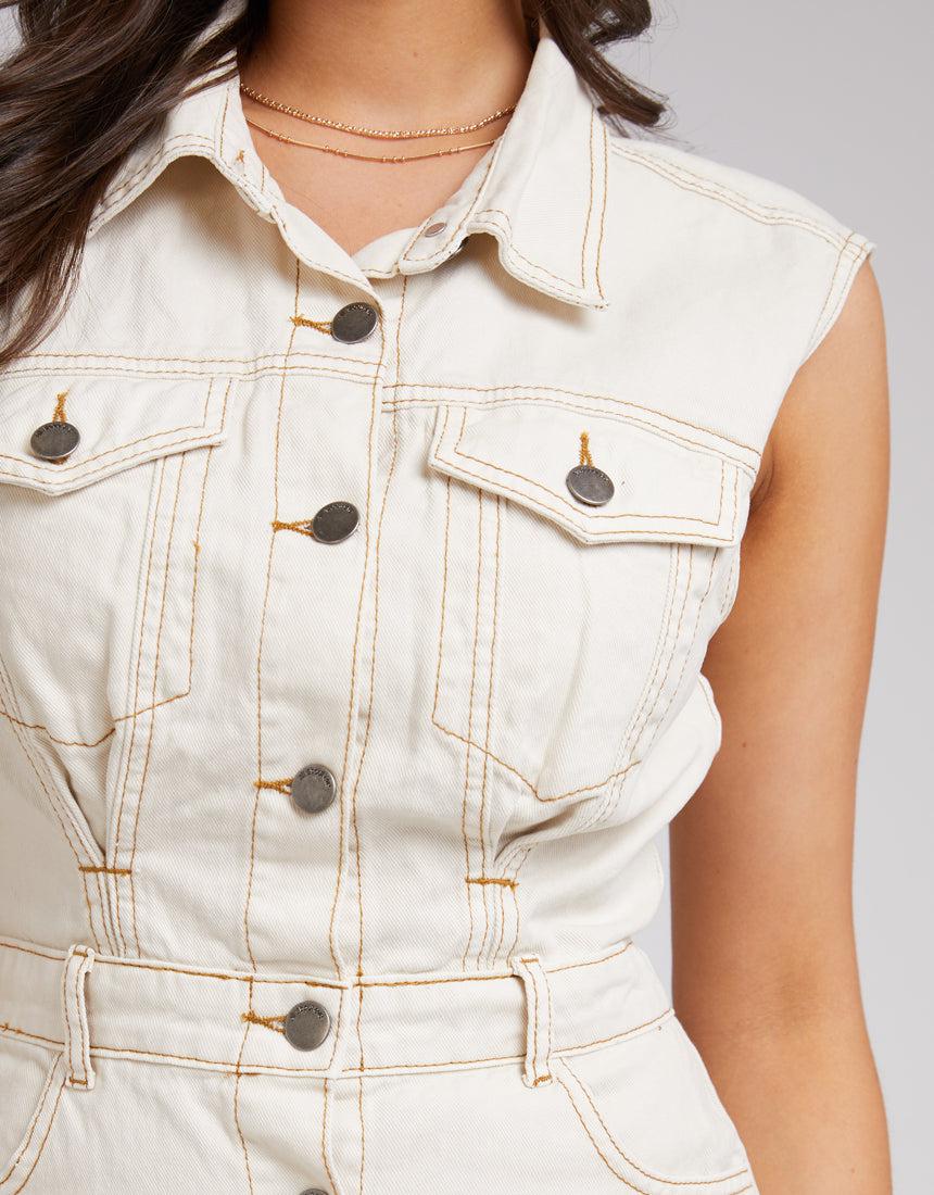 Kennedy Denim Dress - ECRU