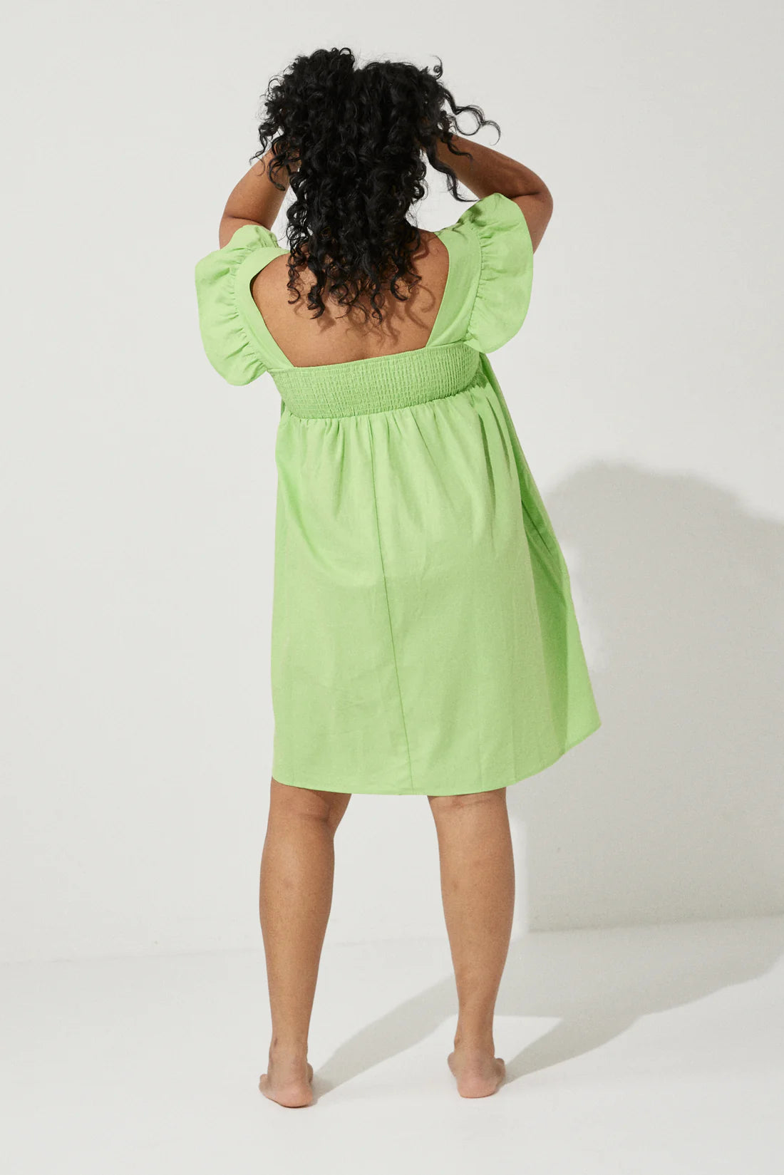 Eos Frill Mini Dress - Meadow