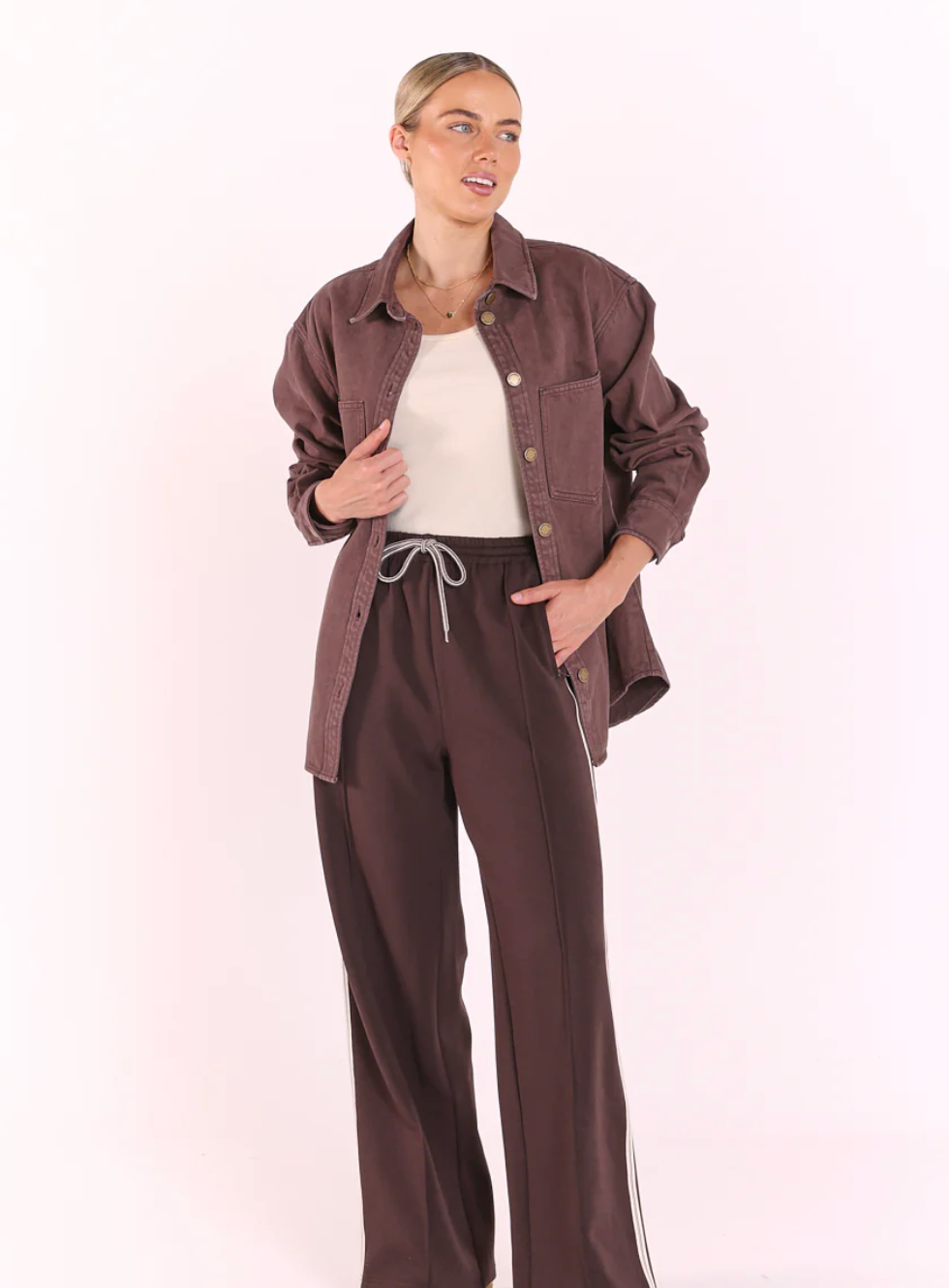 Noah Wide Pant -Luxe Dark Chocolate