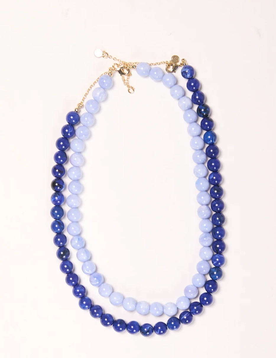 Wren Beaded Necklace - Arctic Sky