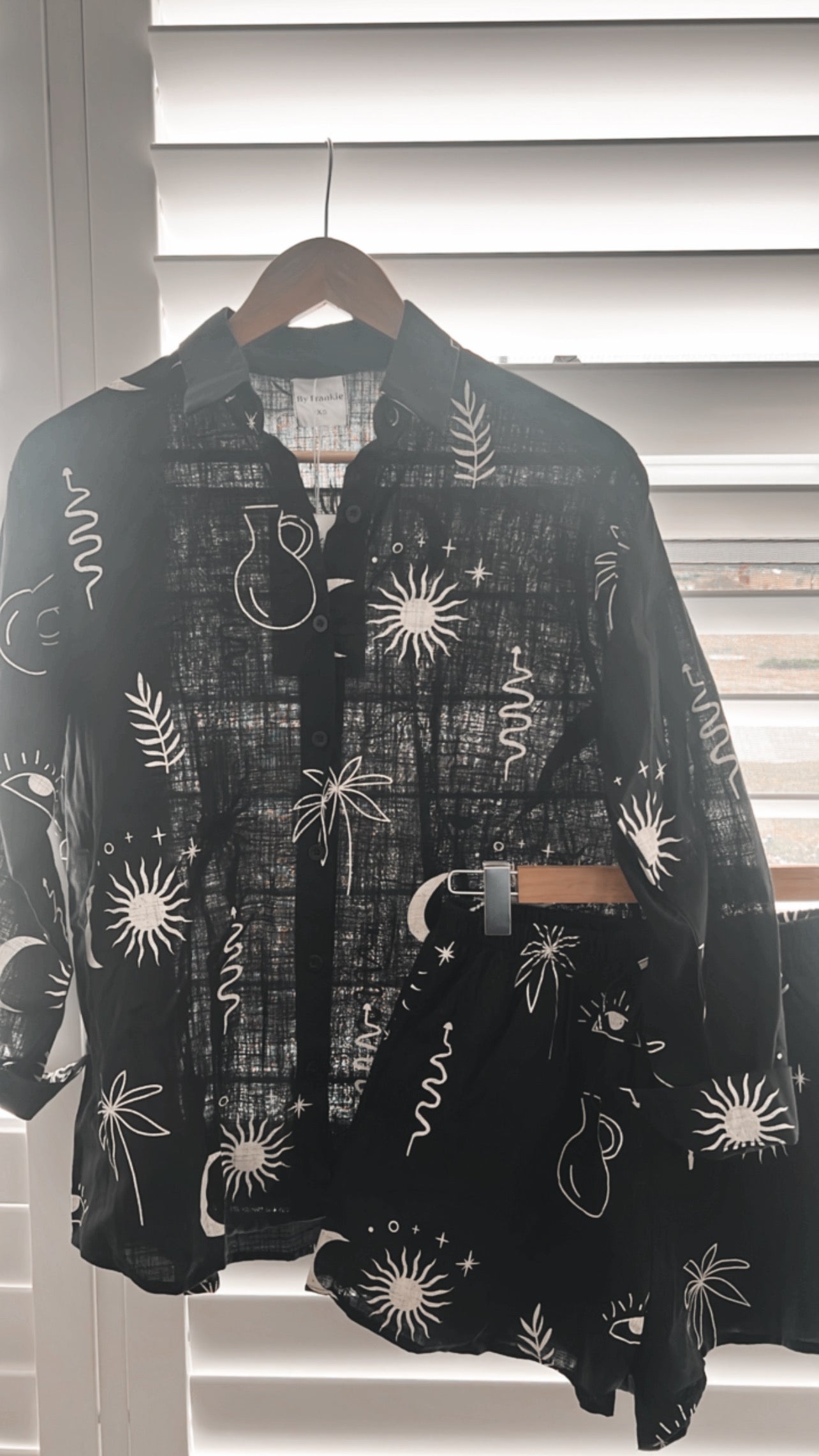 Sun Vase Long-Sleeve Button-up and Shorts Set