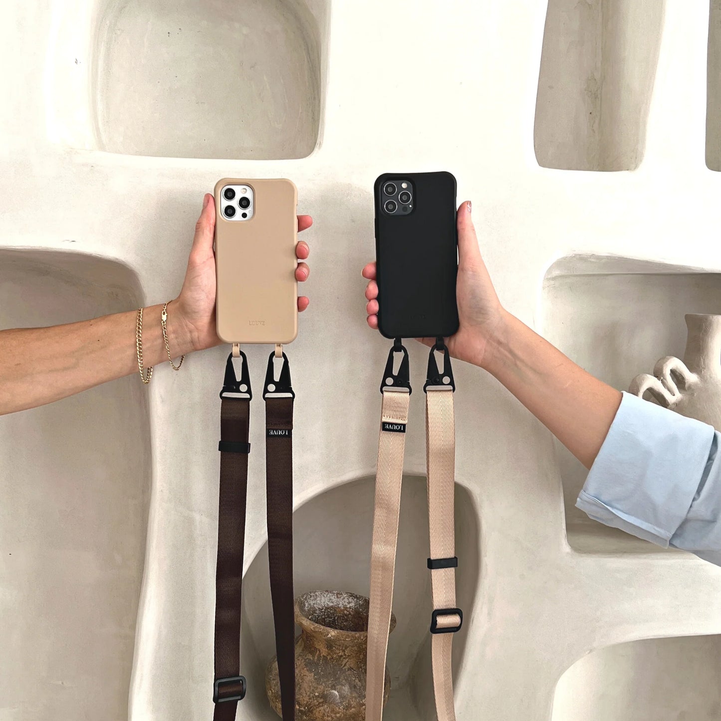 DESERT SAND BEIGE CROSSBODY PHONE CASE