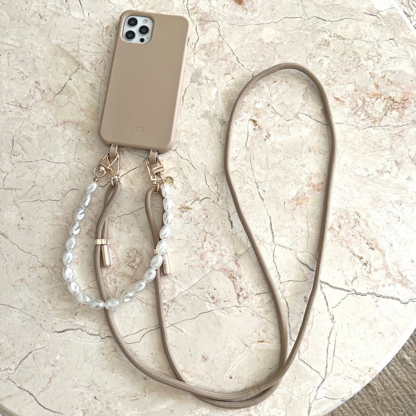 DESERT SAND BEIGE CROSSBODY PHONE CASE
