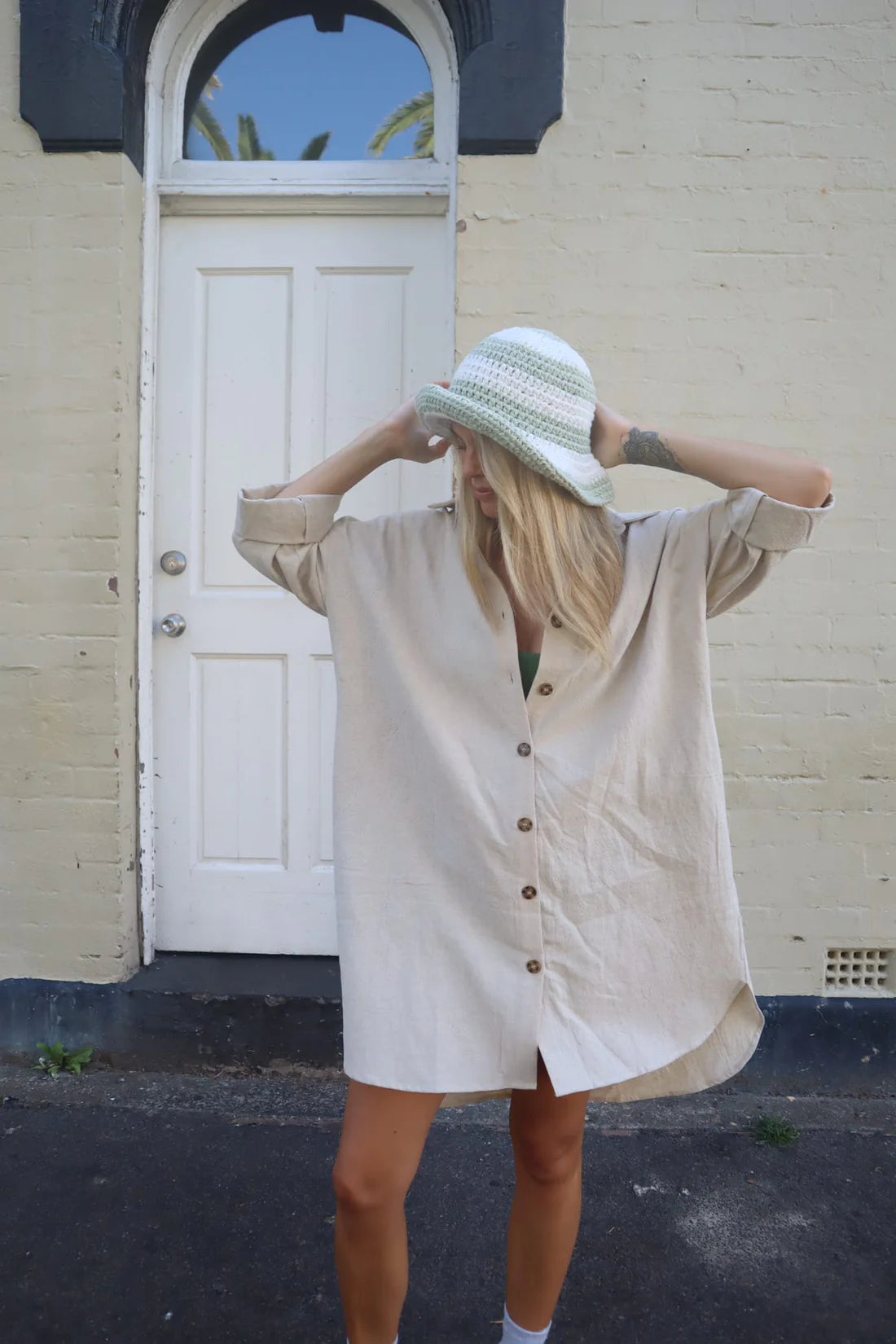 Bowie shirt dress - natural 🎃