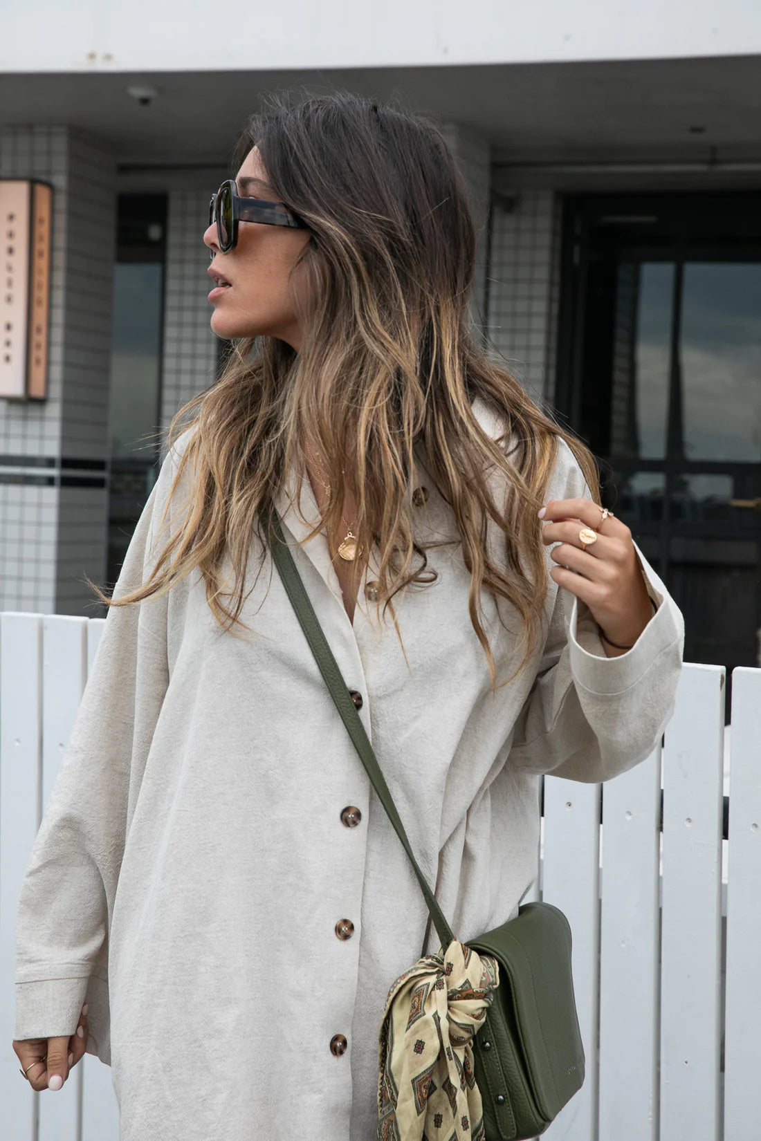 Bowie shirt dress - natural 🎃
