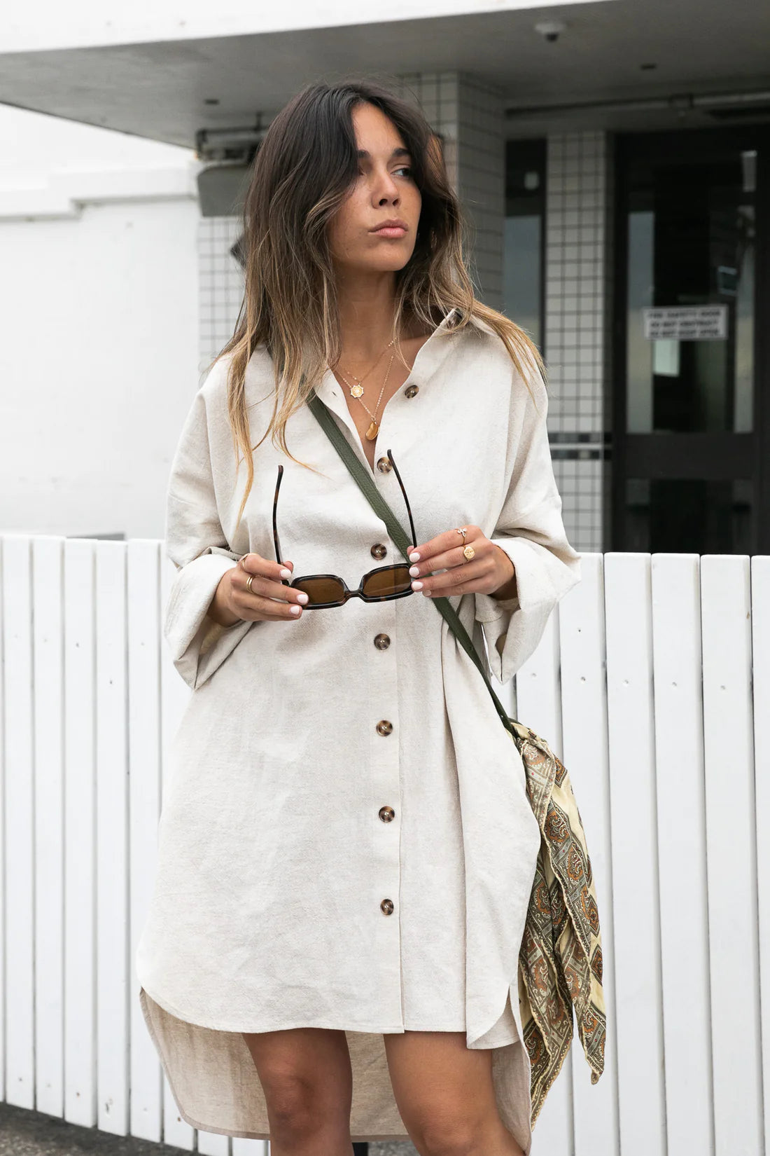 Bowie shirt dress - natural 🎃
