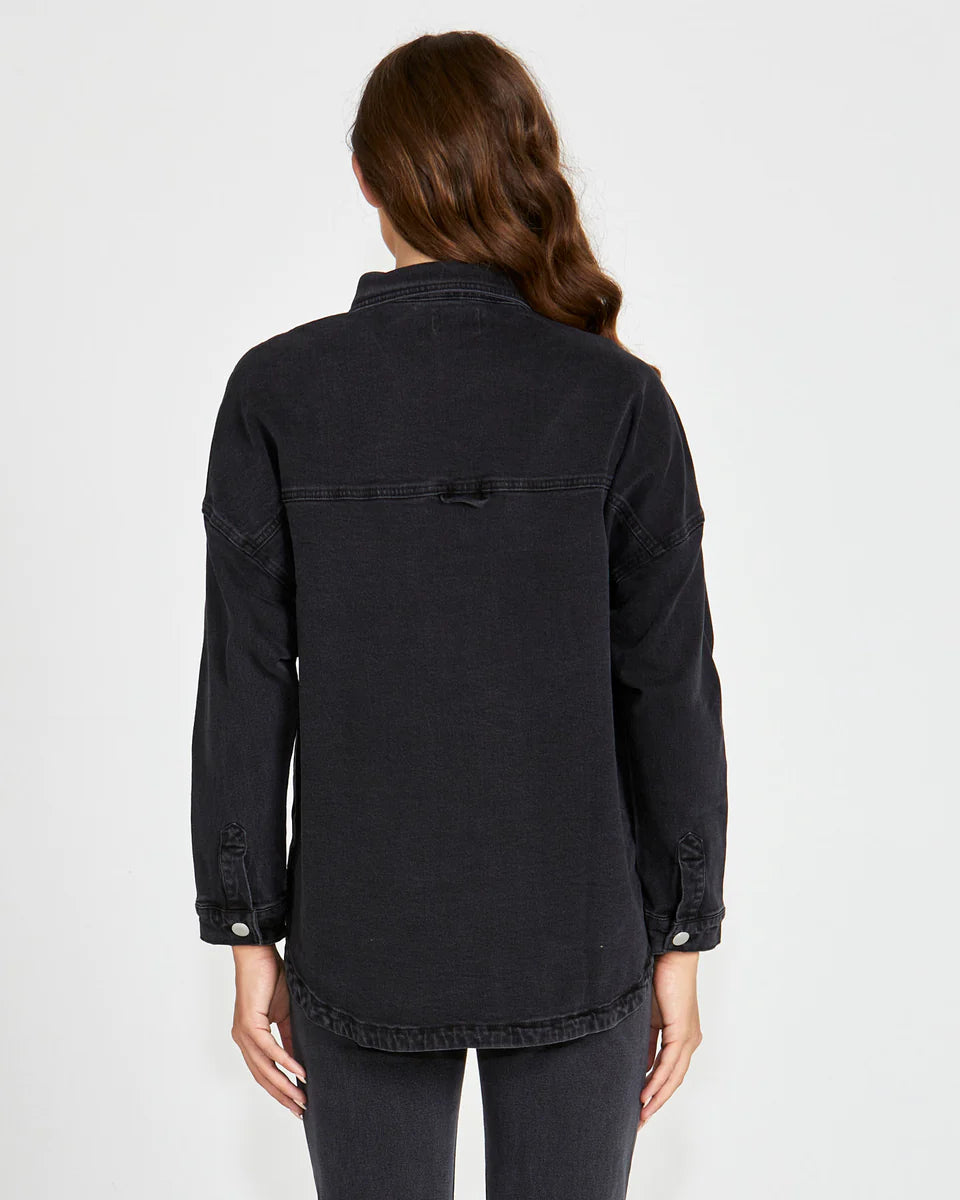 Macy Denim Shacket - 82 Wash