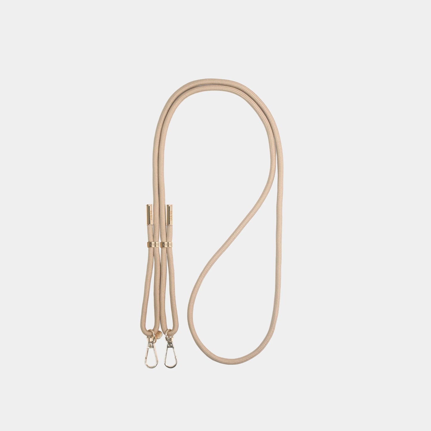 BISQUE BEIGE CROSSBODY PHONE STRAP | GOLD
