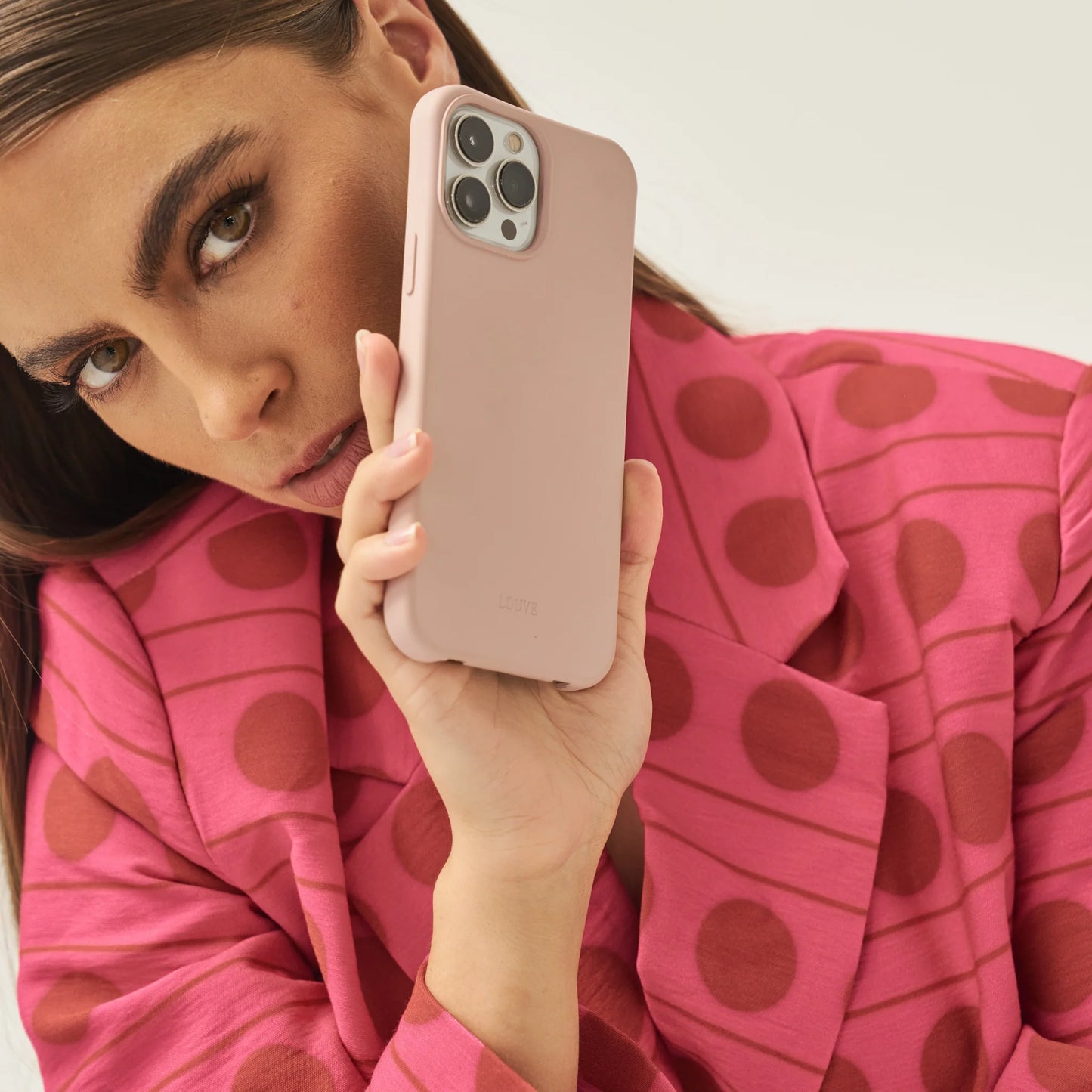 DUSTY PINK CROSSBODY PHONE CASE
