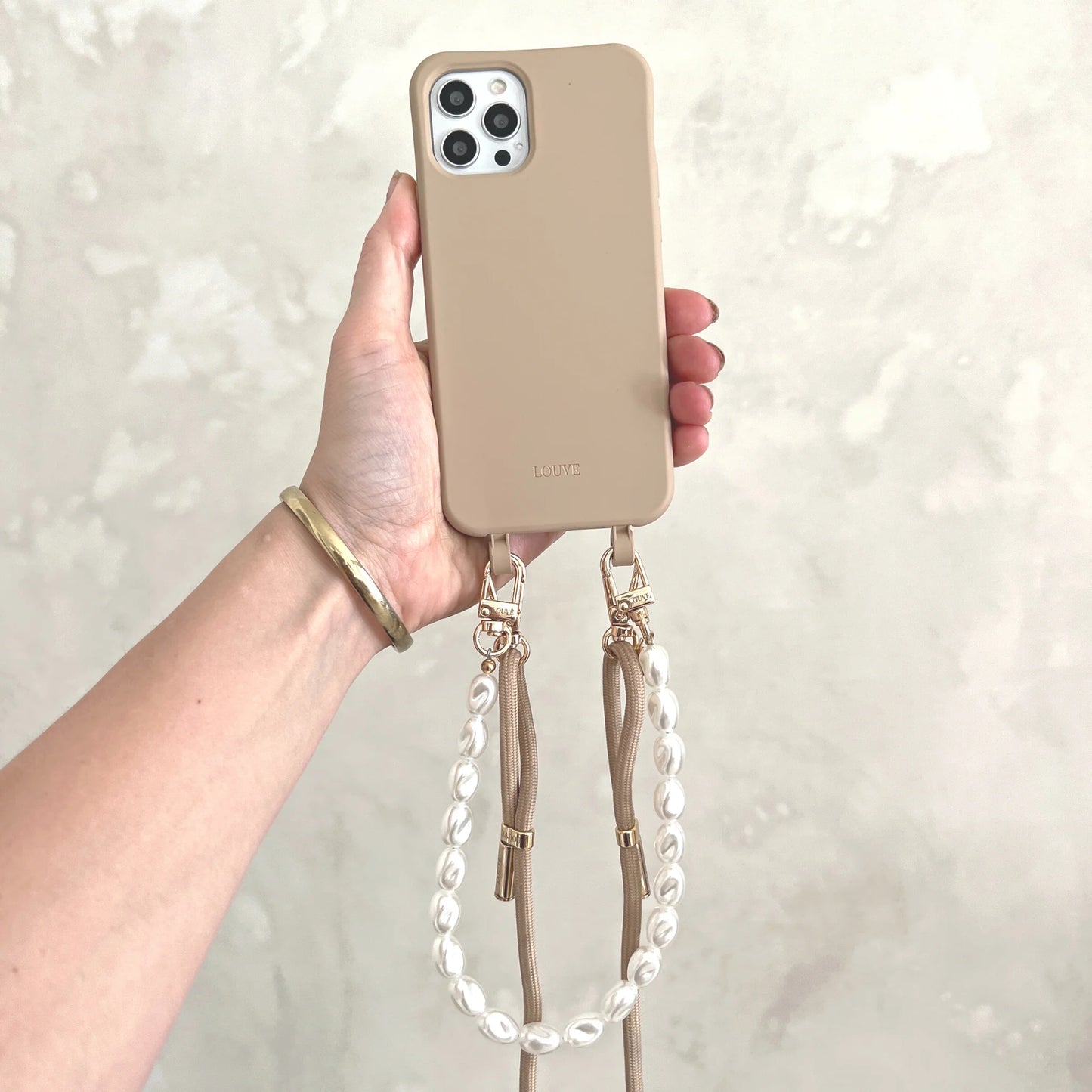 DESERT SAND BEIGE CROSSBODY PHONE CASE
