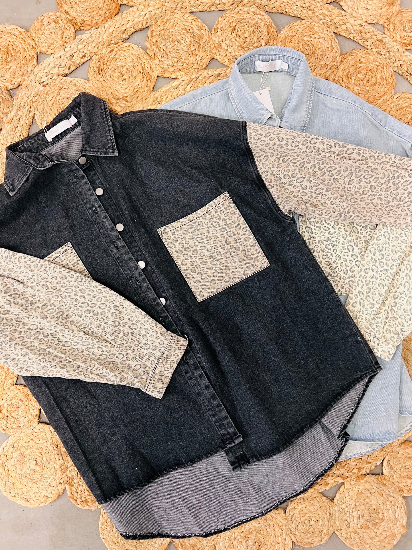 Cali Denim Shacket Blue Denim