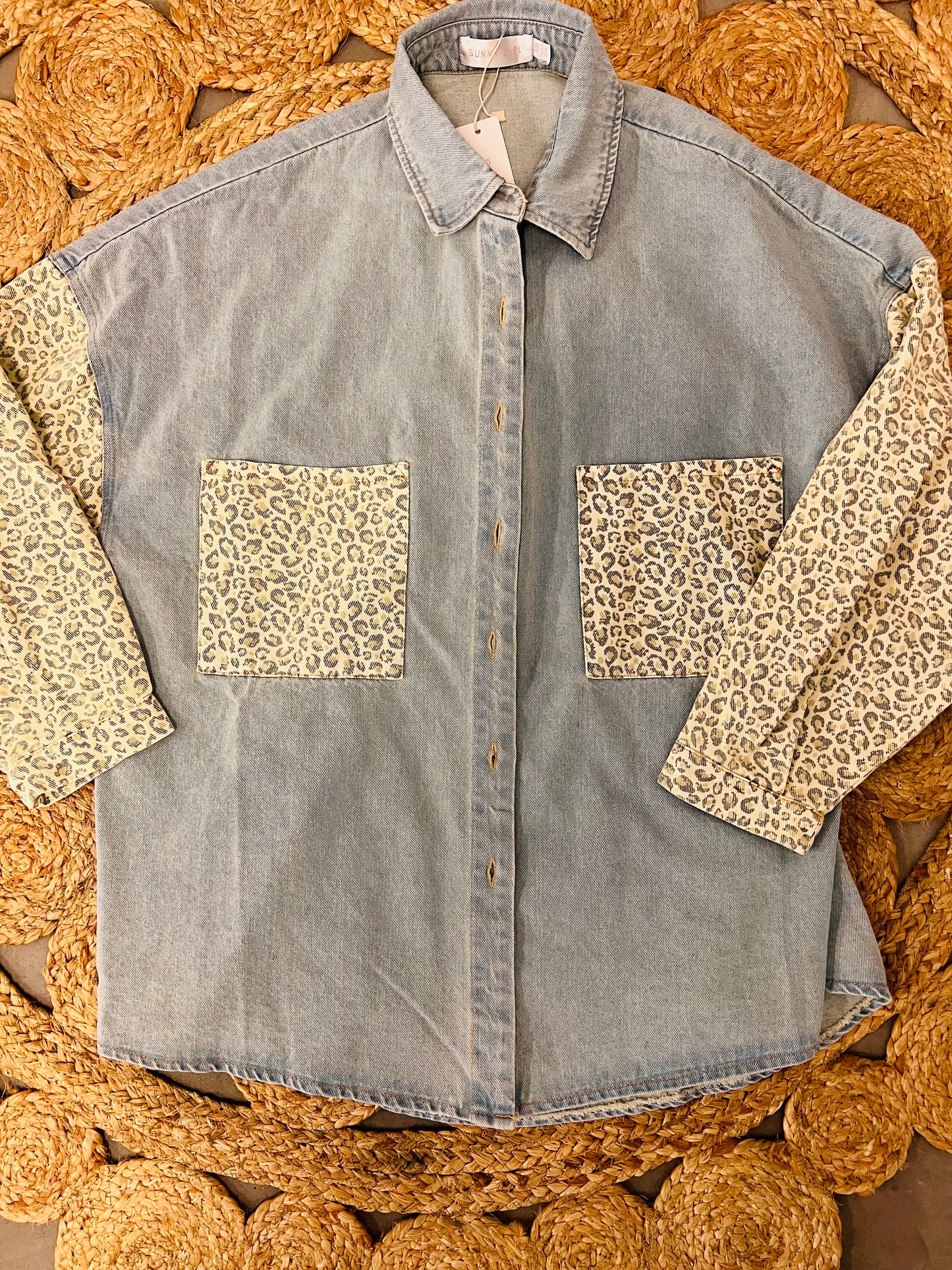 Cali Denim Shacket Blue Denim