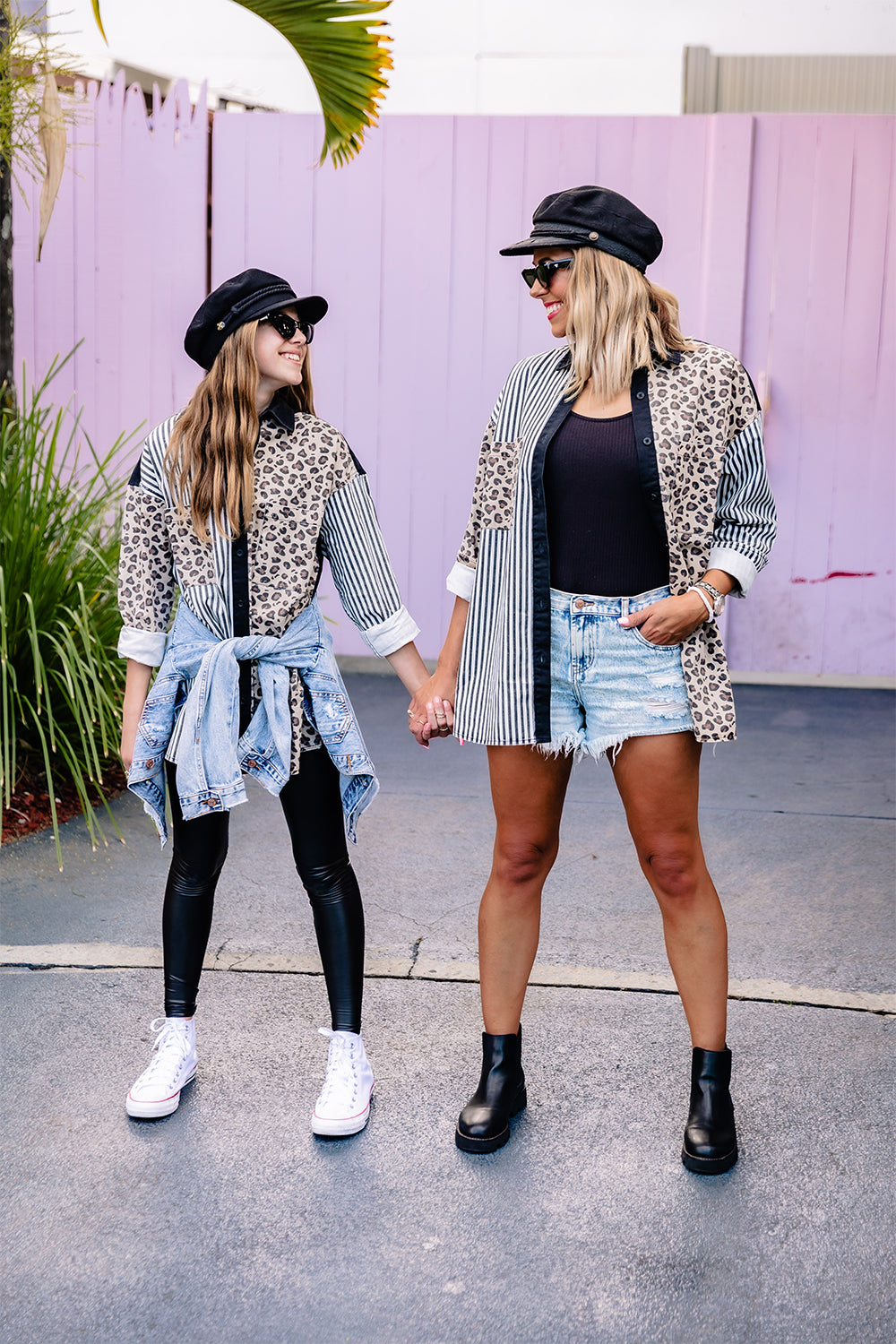Stripes on Leopard Shacket - Kids