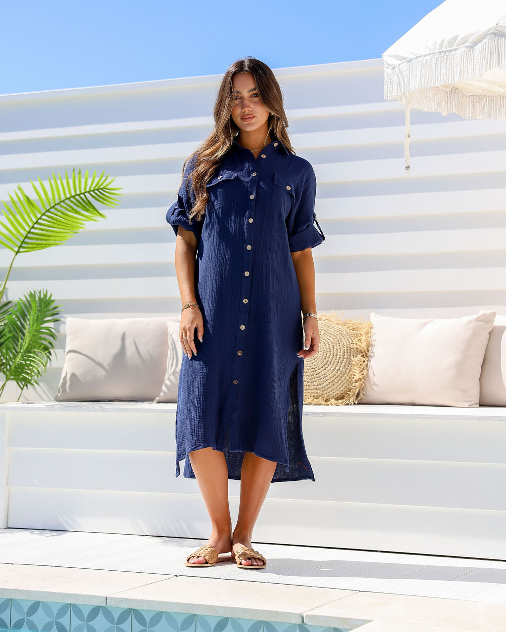 Lizzie Midi dress -navy