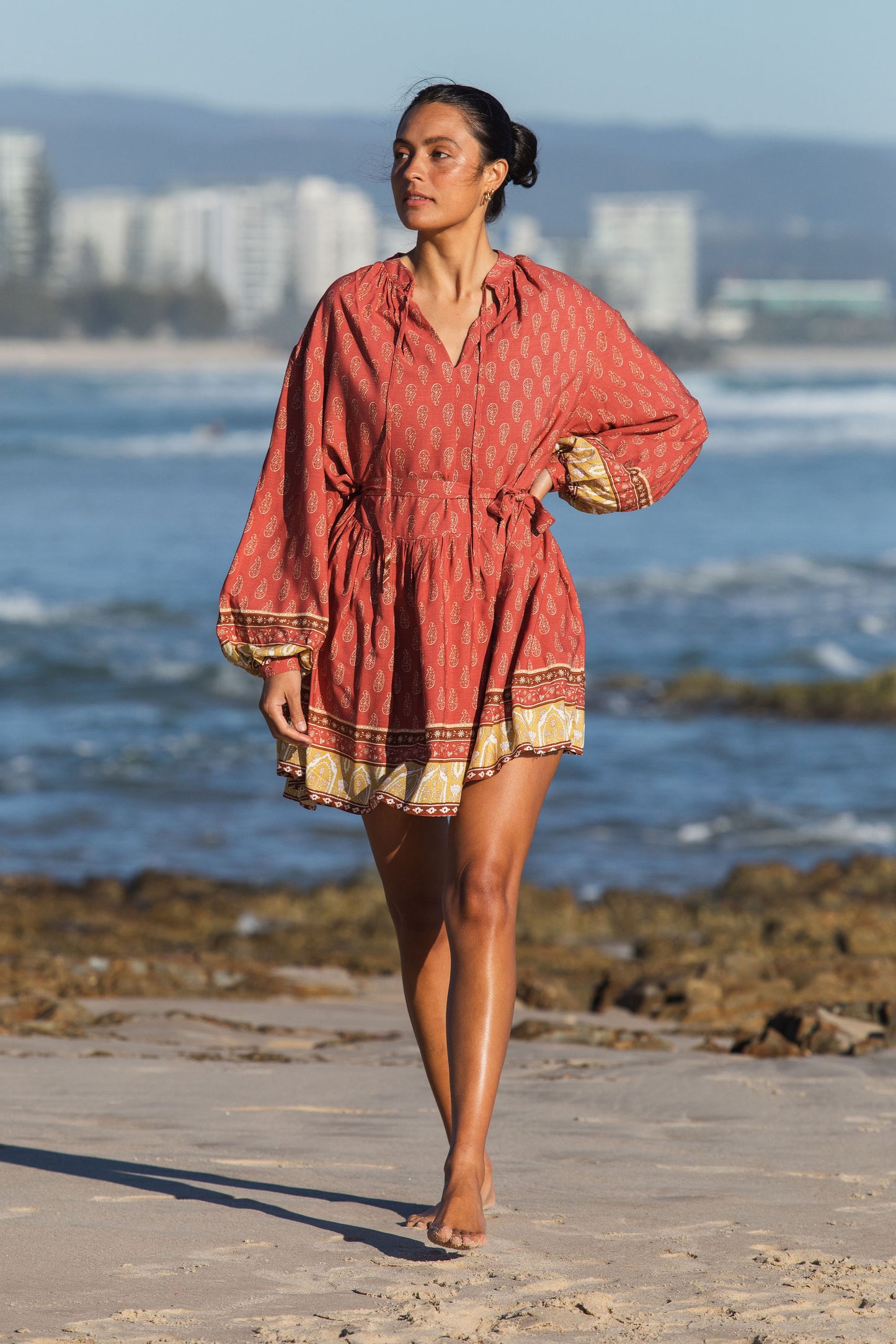 Dahlia chintz smock