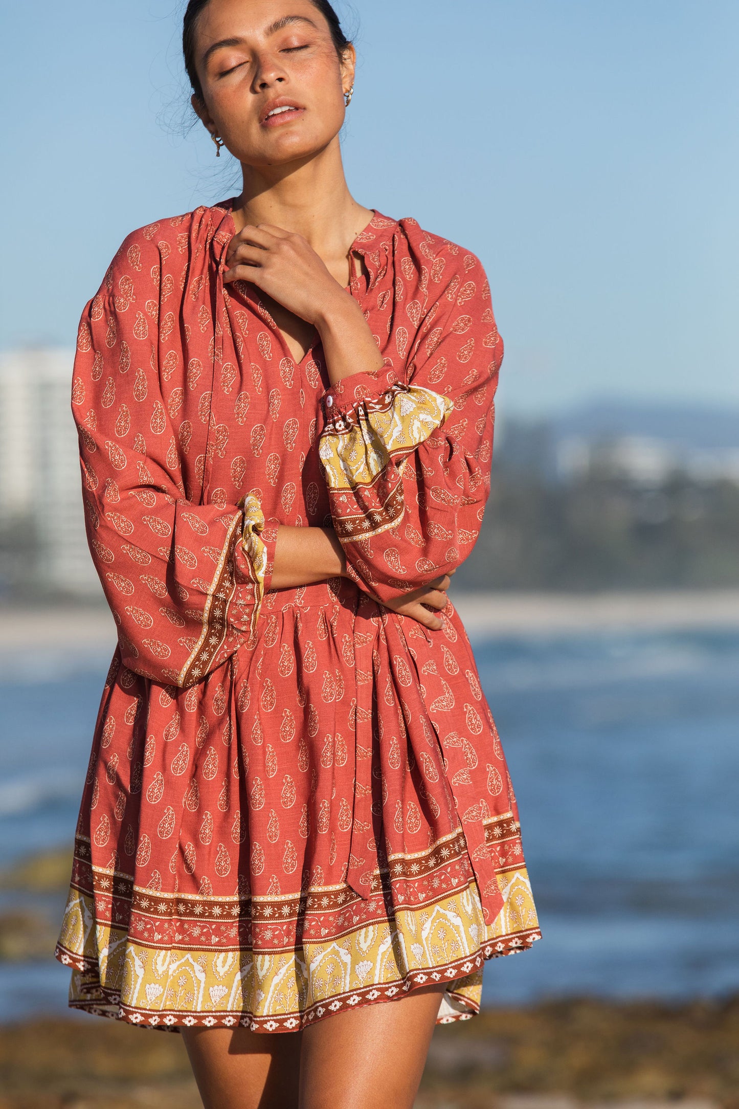 Dahlia chintz smock