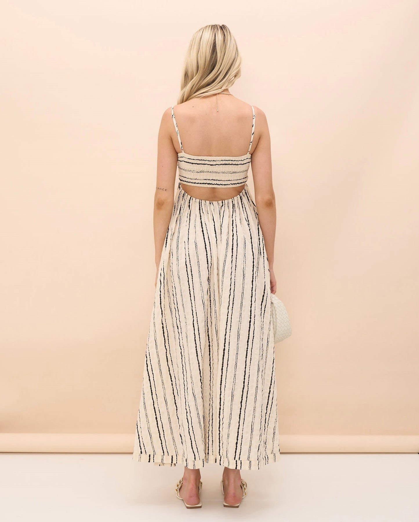 Eden Maxi- Black & beige stripe