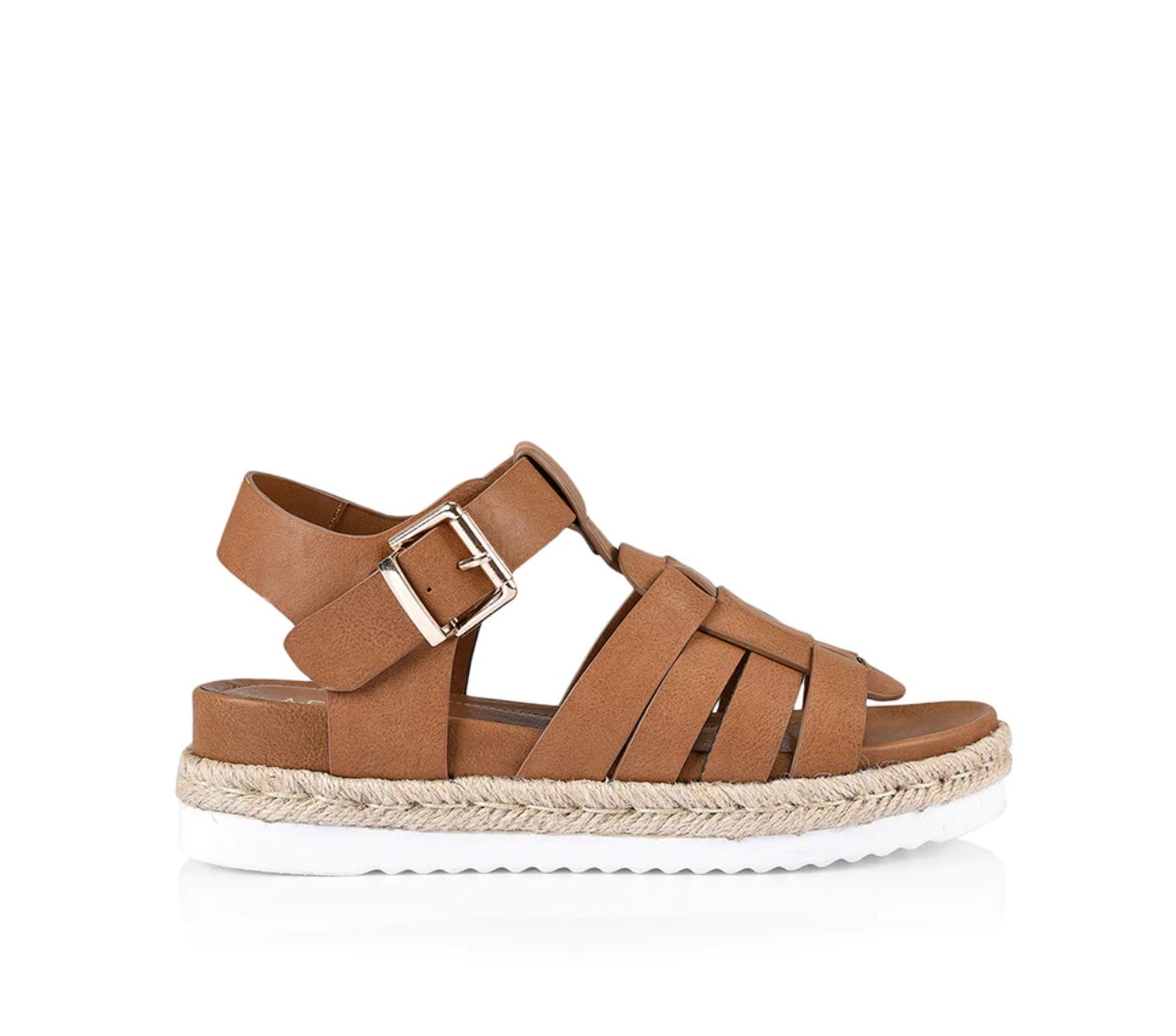 DEVON FOOTBED SANDALS - TAN