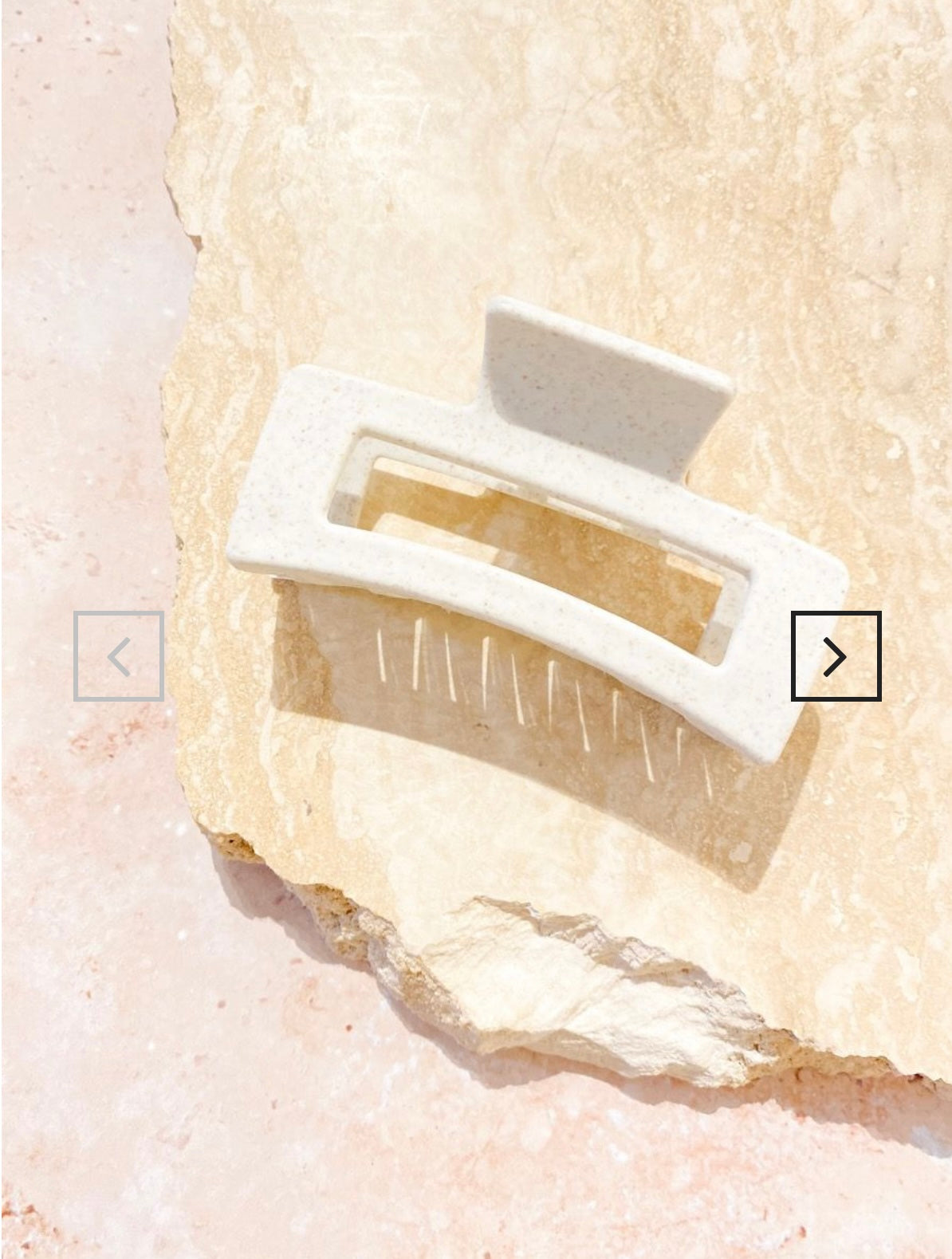 Meadow Speckled Claw Clip - white