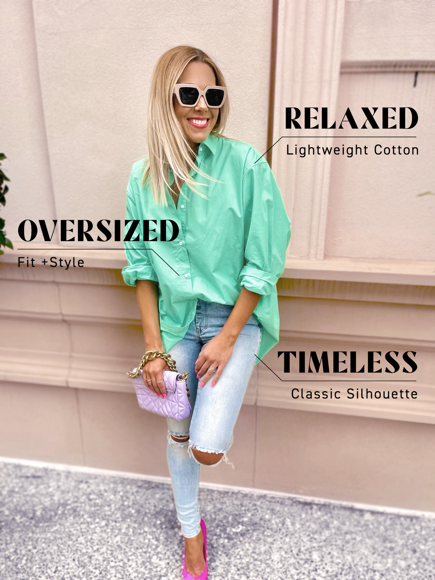 OVERSIZED SHIRT SPEARMINT