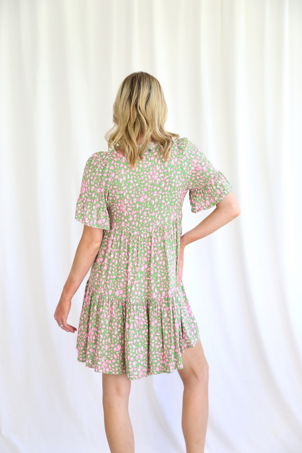Talia Mini Dress -Leopard Print