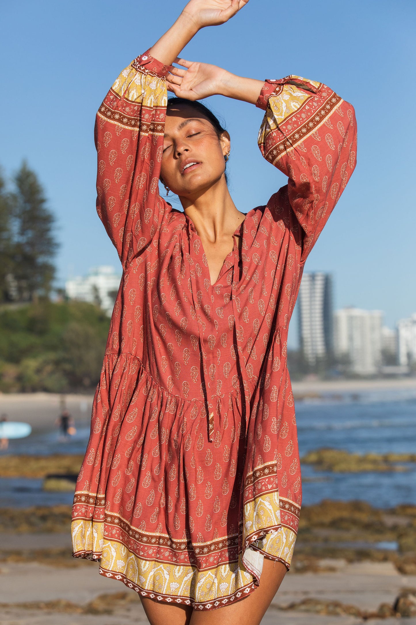 Dahlia chintz smock