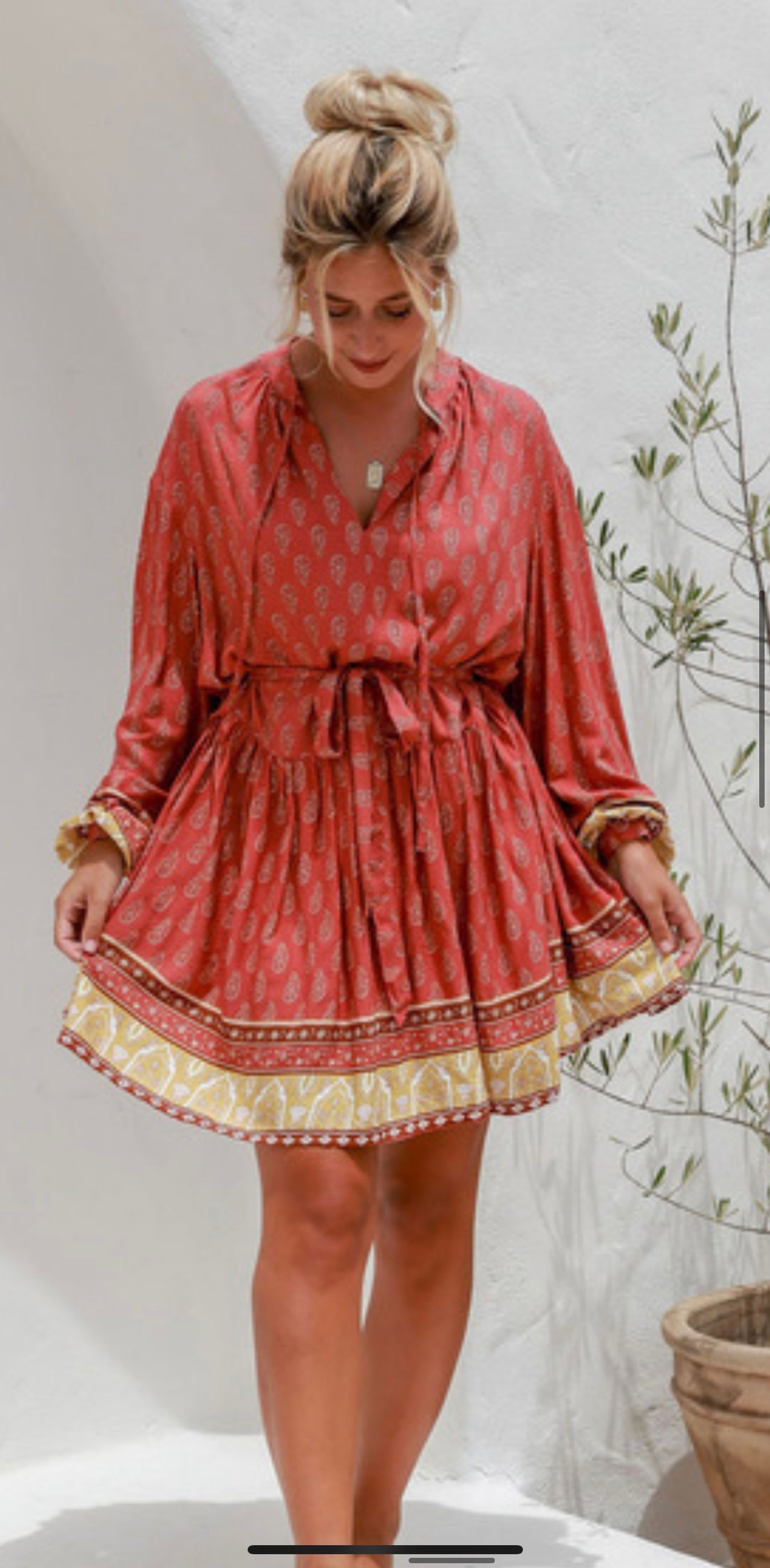 Dahlia chintz smock