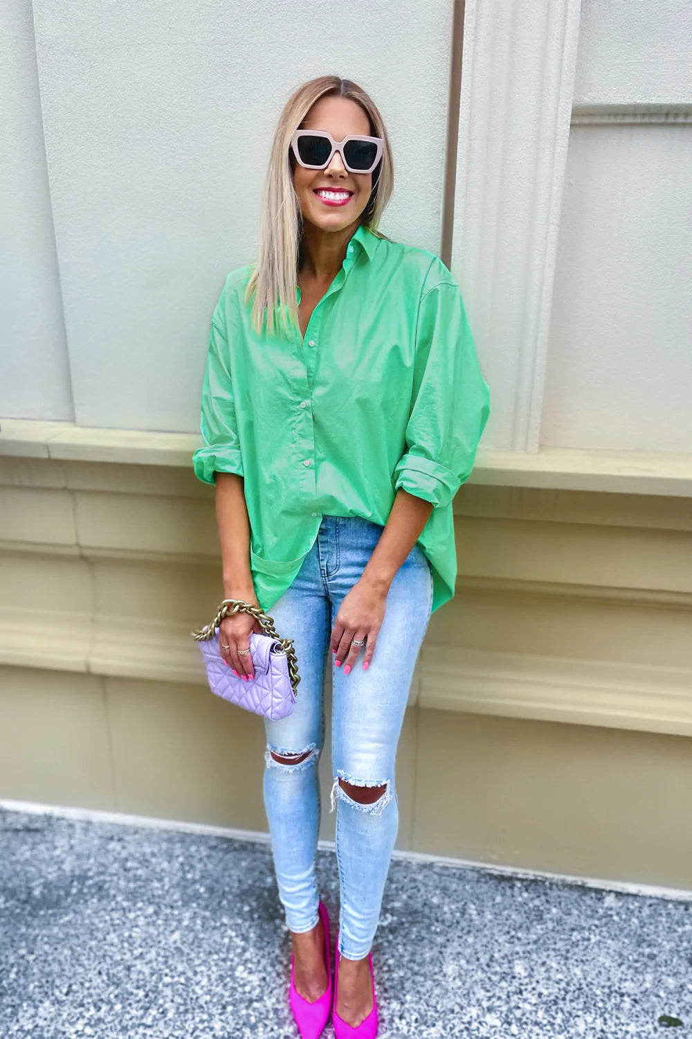 OVERSIZED SHIRT SPEARMINT
