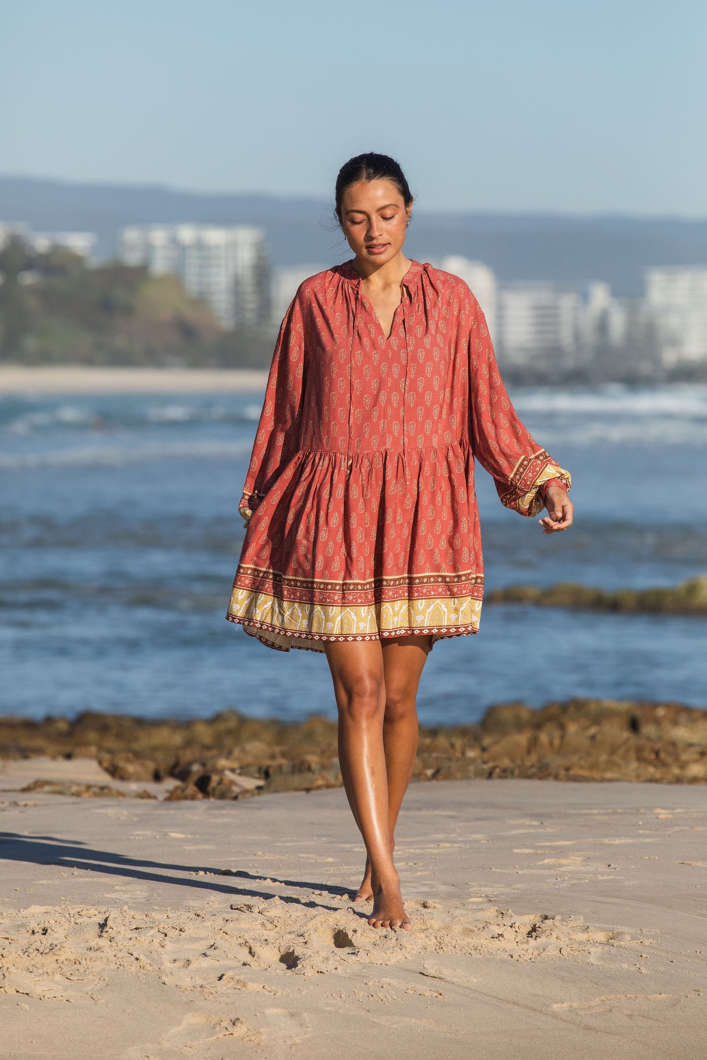 Dahlia chintz smock