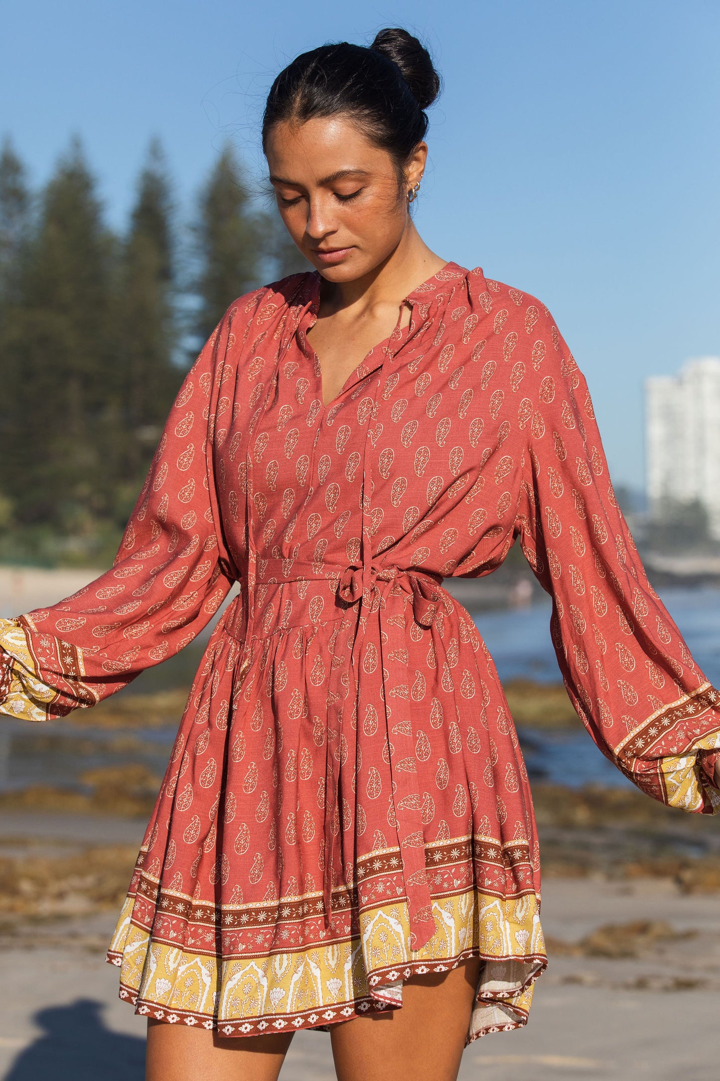 Dahlia chintz smock