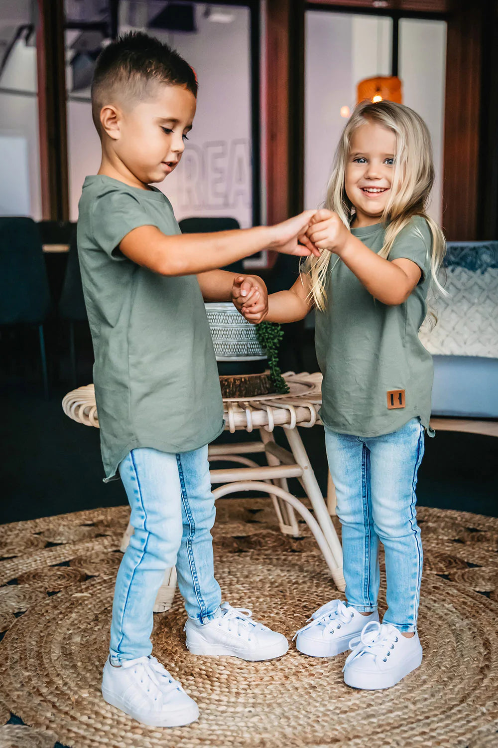 RAW EDGE TEE MILITARY - KIDS
