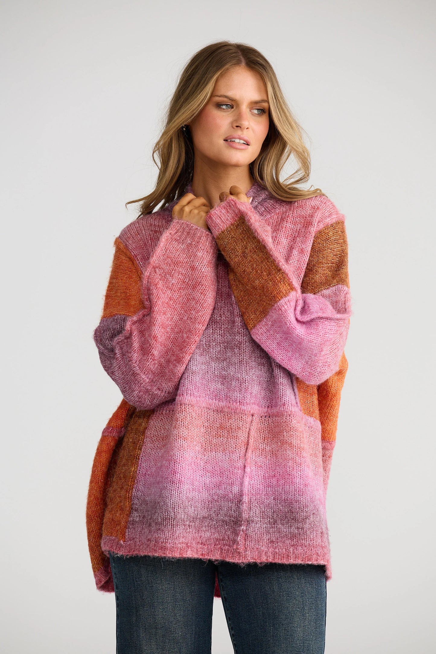 Eclipse Knit-Pink W Orange